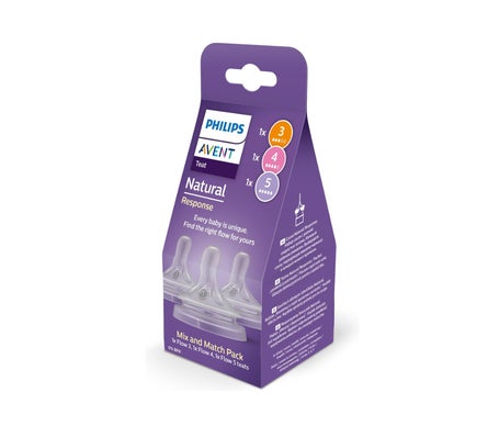 Philips Avent Pack Mix & Match Tetina Natural Response T3+T4+T5