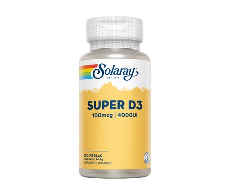 Solaray Super D3 100mg 4000ui 100 perlas