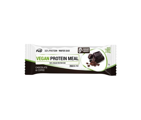Pwd Vegan Protein Meal Barrita Sabor Chocolate y Café 35g