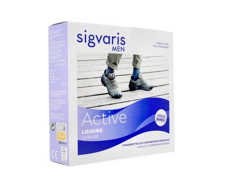 Sigvaris Active Loisir Calcetín 2 Hombre Negro TXLL 1 Par