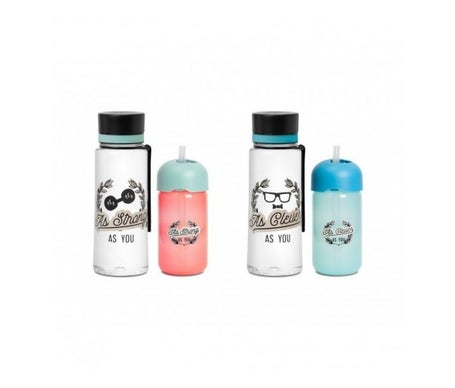Suavinex Pack You&Me Botella Adulto 600ml + Botella con Pajita 340ml