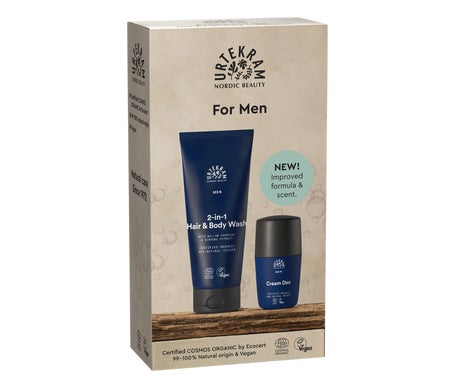 Urtekram Pack Men Body Care Gel Baño 200ml + Desodorante 50ml