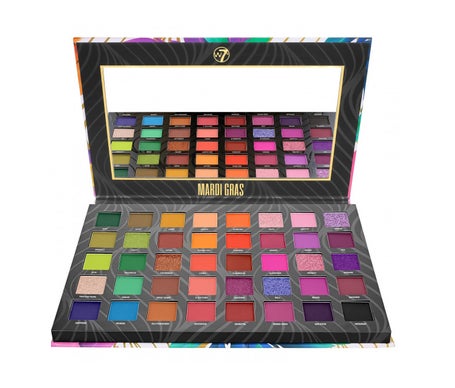 W7 Mardi Gras Paleta de Sombras y Pigmentos Prensados 36g