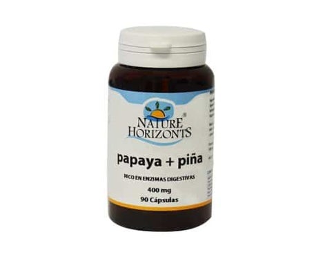 Nature Horizonts Papaya Y Piña 400mg 90 Capsulas