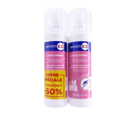 Mousti K.O Loción Anti-Mosquitos +6m 2x100ml