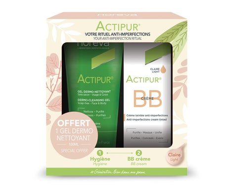 Actipur Set BB Tinted Cream Clear + Dermolimpiador Gel