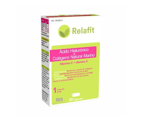 Relafit Colágeno Natural Marino + Ácido Hialurónico 30 cápsulas