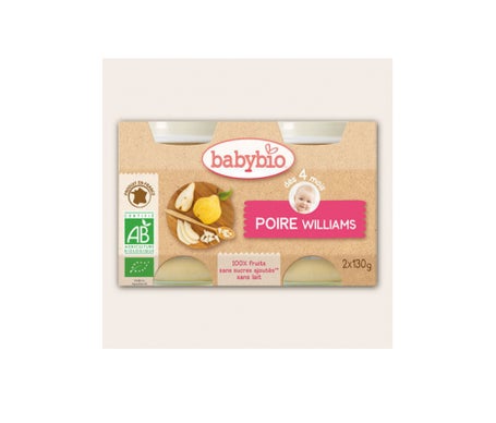 Babybio Fruit - Pears (2x130g) - Alimentación del bebé