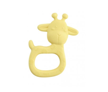 Saro Mordedor de Silicona Giraffe Party Amarillo 1ud