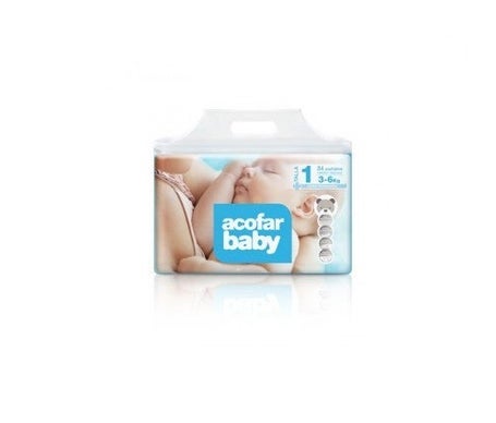Acofarbaby pañales recién nacidos 3-6kg 36uds