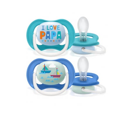Avent Chupete Ultra Air Happy 6-18m Azul 2uds