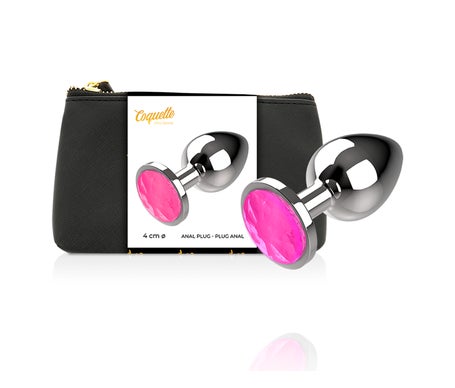 Coquette Plug Anal de Metal Talla L Cristal Pink 4x9cm