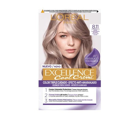 'L''Oréal Excellence Creme Tinte Nº8,11 Rubio Claro Ceniza 192ml'