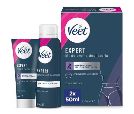 Veet Expert Kit Crema Depilatoria Zona Íntima