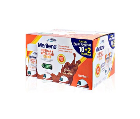 Meritene Kraft & Vitalität Packung Schokolade 12x125ml