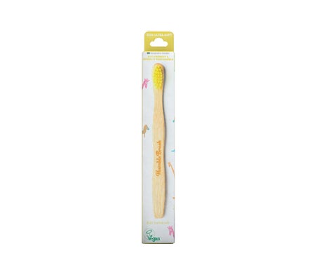 Humble Brush Bamboo-Toothbrush Kids Ultra-Soft Yellow
