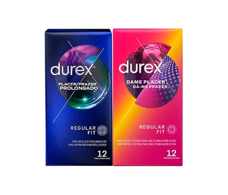 Durex Preservativos Prazer Prolongado 12uds +Dá-me Prazer 12uds