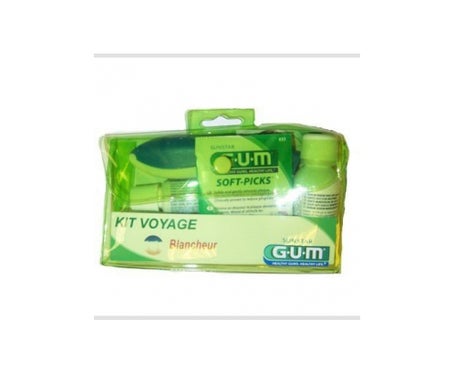 Kit de viaje de goma de mascar blanco