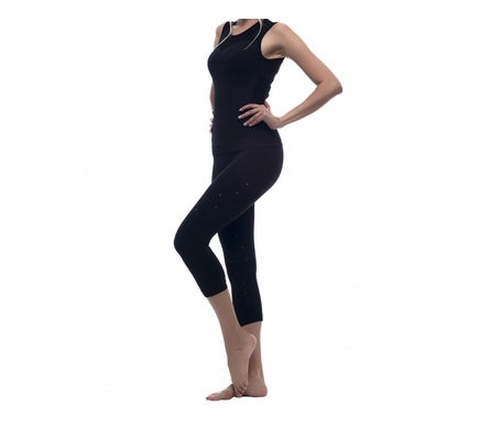Anaissa Set Namasté Legging Camiseta Deportiva Negro M/L