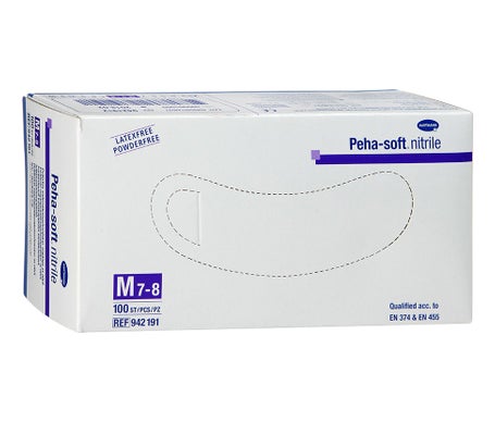 Peha-Soft Guantes Desechables Nitrilo Fino Talla M 100uds