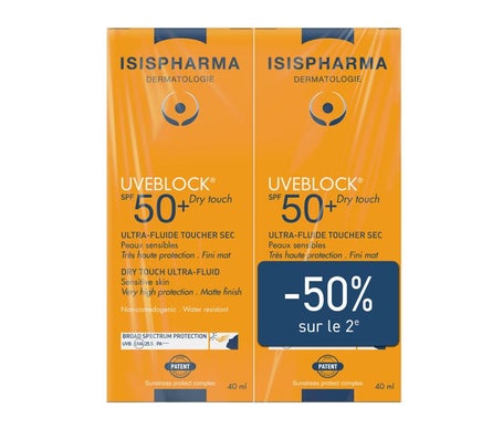 Isis Pharma Pack Uveblock SPF50+ Invisible Fluid 2x40ml