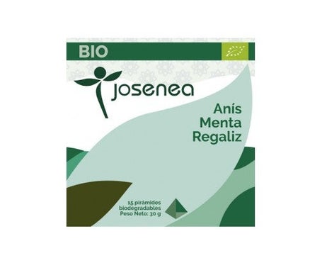 Josenea Anís Menta Regaliz BIO 15 pirámides en sobre