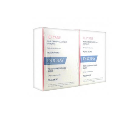 Surgras deucray Ictyane Pan Dermatológico sin Jabón set de 2x100g