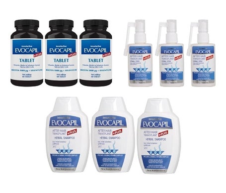 Evocapil Plus Pack Tratamiento Anticaída 3M Champú + Spray + Vit