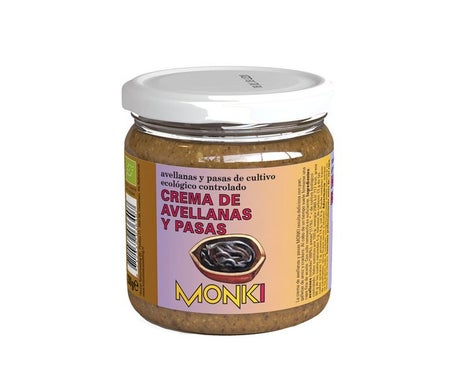 Monki Crema Avellana Pasas Bio 330g