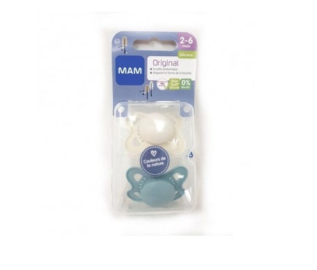 Mam Original Chupete Silicona 2-6M Nature 2uds