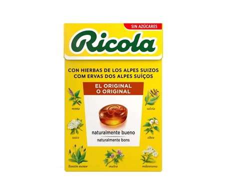 Ricola hierbas suizas caramelos sin azúcar 50g