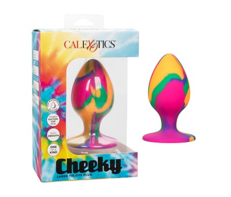 CalExotics Cheeky Large Tiedye Anal Plug 1ud