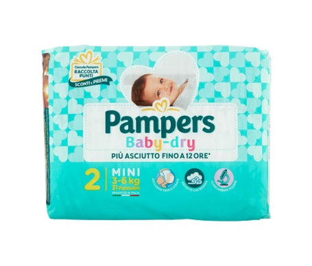 Pampers Baby Dry Size 2 (3-6 kg) 31 pcs. - Pañales