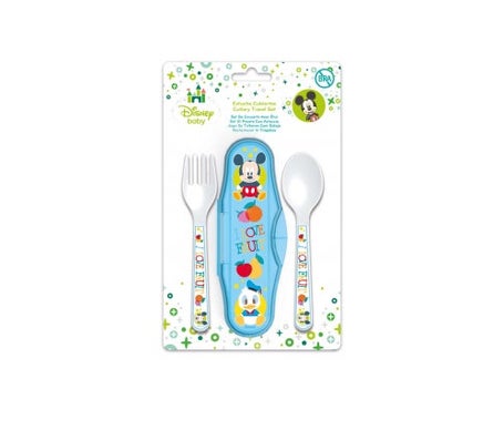 Disney Set Cubiertos Mickey Estuche Microondas