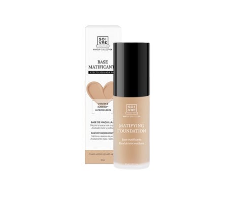 Soivre Cosmetics Base Maquillaje Matificante Claro-Medio 30ml