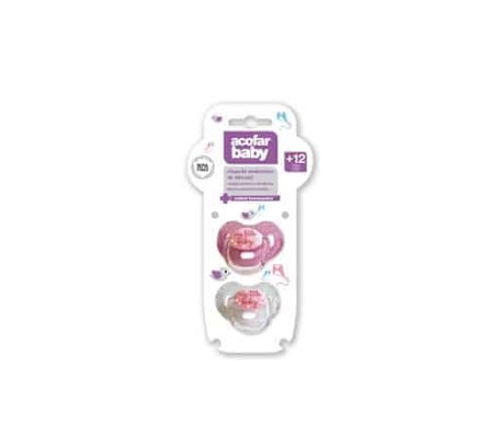 Acofarbaby Chupete Silicona Rosa 12M 1ud