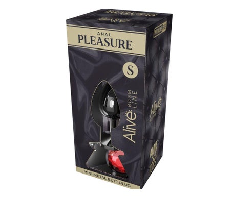 Alive Anal Pleasure Mini Plug Metal Rojo Talla S 1ud