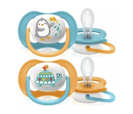 Avent Pack Chupetes Ultra Air Collection Pingüino y Tortuga 6-18m 2uds