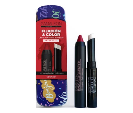 Camaleon Cosmetics Pack Fijación & Color Rojo