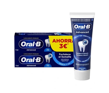 Oral-B Pack Advanced Fortalece el Esmalte Pasta Dental 2x75ml