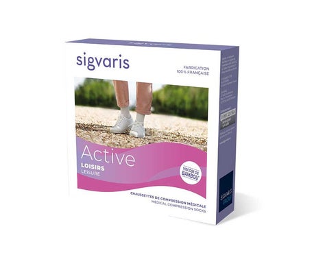 Sigvaris 2 Active Leisure Calcetin Mujer Rosa Long TS 1 Par