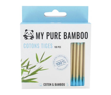 Denti Smile My Pure Bambu Algodon Superior Azul 100uds