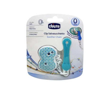 Chicco Clip Sujetachupete Azul