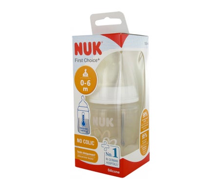 NUK First Choice+ Bibéron Temperature Control Tetina Silicona 0-6m 150ml