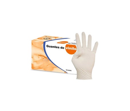 Cofares Guantes Vinilo HV Sin Polvo Talla L 018185 100uds