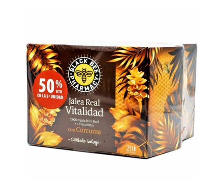 Black bee Pack jalea realvitalidad cúrcuma 2 x 20 ampollas