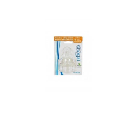 Dr Brown's Natural Flow silicone teat mouthpiece and standard 2 uts silicone nipple