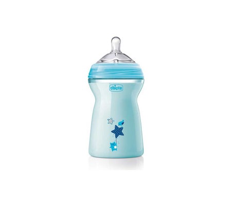 Chicco Biberón Natural Feeling Azul Flujo Rápido 330ml