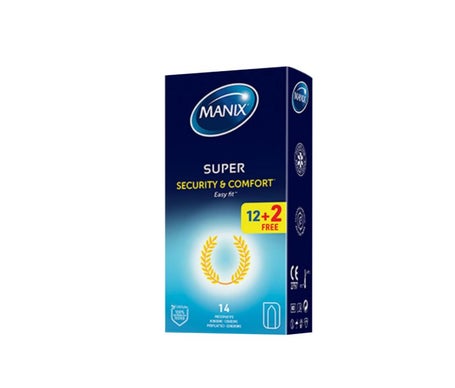 Manix Preservativos Super Seguridad y Confort Easy Fit 12+2uds