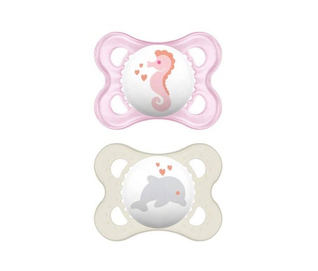 Mam Chupete Original 2-6M Silicona Rosa 2uds